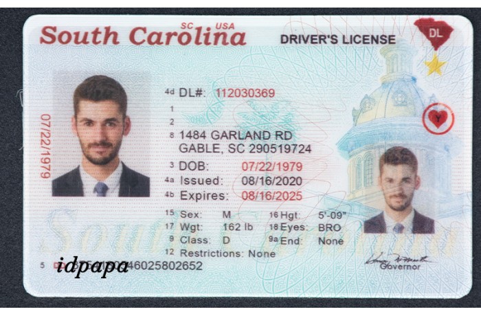 South Carolina Card